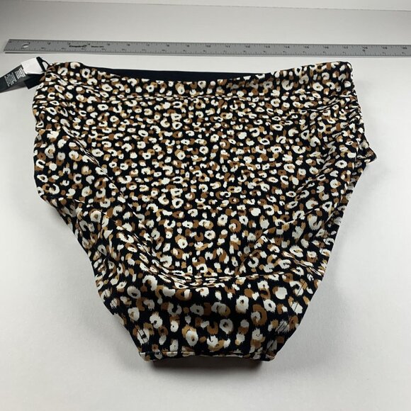 Coco Reef Bikini Bottom Women's M Brown Black Animal Print Swimwear Summer Beach - Picture 4 of 5